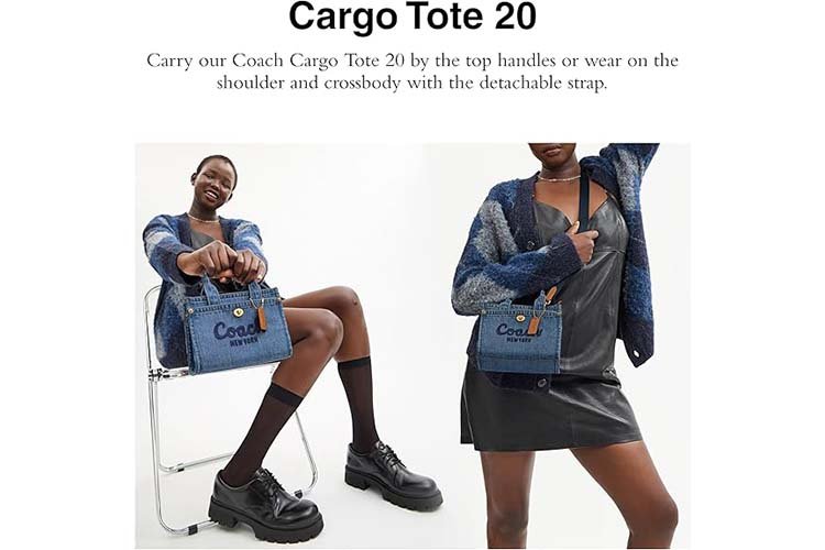 Coach Cargo Tote 20 Denim Best Deals & Discounts You Can't Miss!