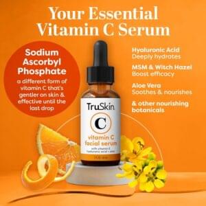 Dealsfig 26 TruSkin Vitamin C Serum For Face – Anti Aging Face Serum with Vitamin C, Hyaluronic Acid, Vitamin E – 20% Off Deals